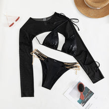 Load image into Gallery viewer, Sexy Mesh Chain 3-piece Bikini