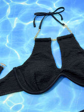 Load image into Gallery viewer, Halter Neck Chain Detail Two-Piece Bikini Set