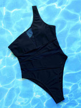 Load image into Gallery viewer, One-Shoulder Sleeveless One-Piece Swimsuit