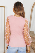 Load image into Gallery viewer, Woman's Textured Applique Long Sleeve Blouse