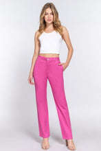 Load image into Gallery viewer, Pink High Waist Straight Twill Pants