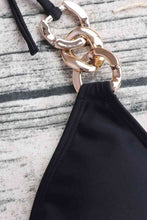 Load image into Gallery viewer, Chain Detail Tied Halter Neck Bikini Set