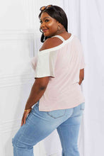 Load image into Gallery viewer, Pink Cold Shoulder Tee