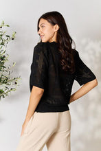 Load image into Gallery viewer, Woman's Ribbed Trim Round Neck Knit Top