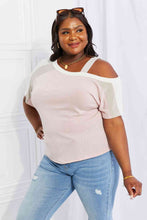 Load image into Gallery viewer, Pink Cold Shoulder Tee