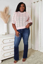 Load image into Gallery viewer, Woman&#39;s Ribbed Trim Round Neck Knit Top
