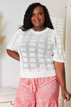 Load image into Gallery viewer, Woman&#39;s Ribbed Trim Round Neck Knit Top
