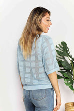 Load image into Gallery viewer, Woman&#39;s Ribbed Trim Round Neck Knit Top
